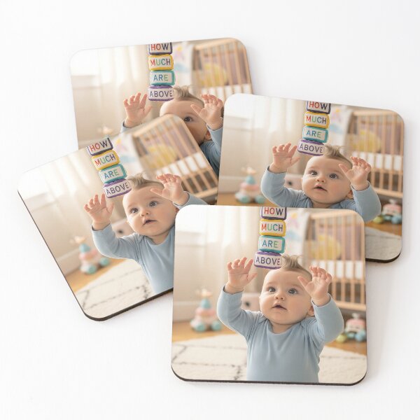 Item preview, Cute Baby Playing With Colorful Word Toy Blocks designed and sold by Michaelragheb.