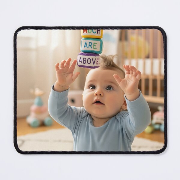 Item preview, Cute Baby Playing With Colorful Word Toy Blocks designed and sold by Michaelragheb.