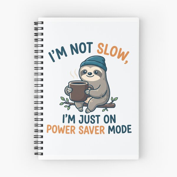 Item preview, Cute Sloth Drinking Coffee Power Saver Mode designed and sold by Owcomm.