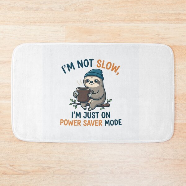 Item preview, Cute Sloth Drinking Coffee Power Saver Mode designed and sold by Owcomm.