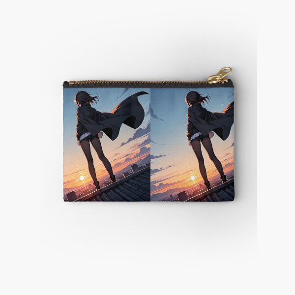 Item preview, Manga - Stylized Japanese Heroine, Melancholic Urban Scene at Dusk designed and sold by AnimeShin.