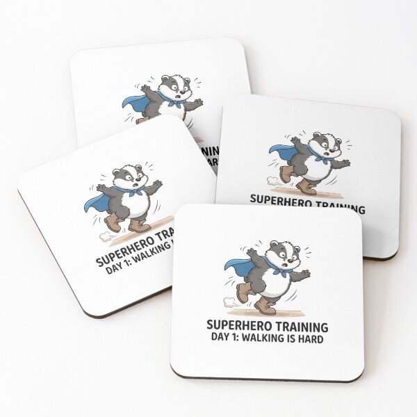 Item preview, Clumsy Badger Superhero In Training Fails At Walking designed and sold by Owcomm.