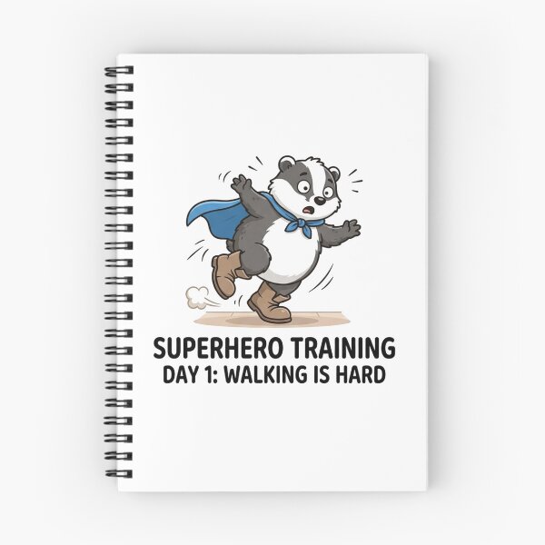 Item preview, Clumsy Badger Superhero In Training Fails At Walking designed and sold by Owcomm.