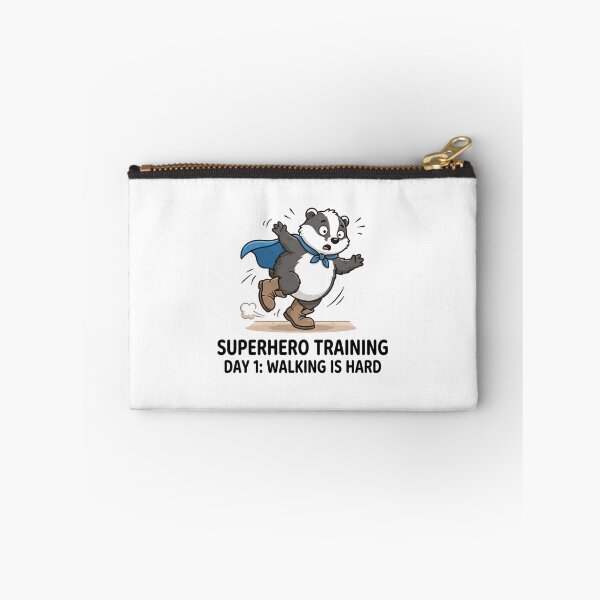 Item preview, Clumsy Badger Superhero In Training Fails At Walking designed and sold by Owcomm.