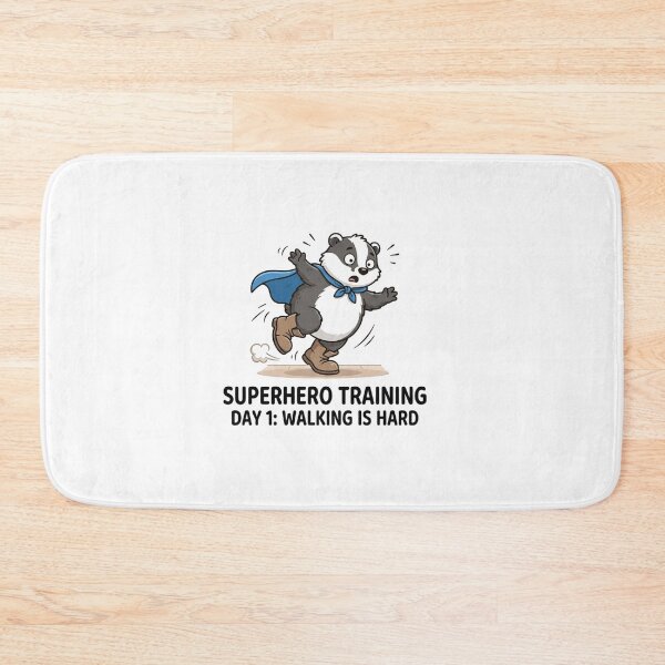 Item preview, Clumsy Badger Superhero In Training Fails At Walking designed and sold by Owcomm.