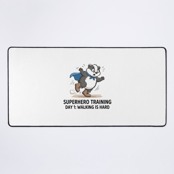Item preview, Clumsy Badger Superhero In Training Fails At Walking designed and sold by Owcomm.
