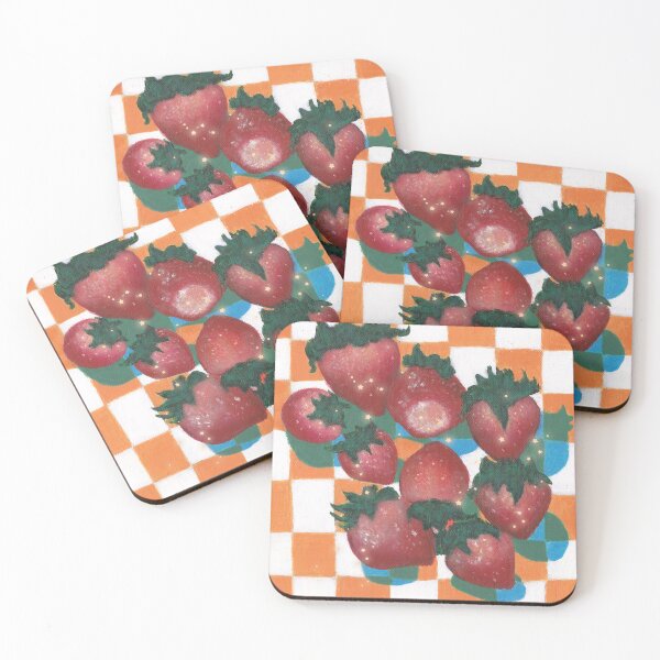 Item preview, Strawberries, checkers and sparkles ⭐ designed and sold by Lunardreams54.
