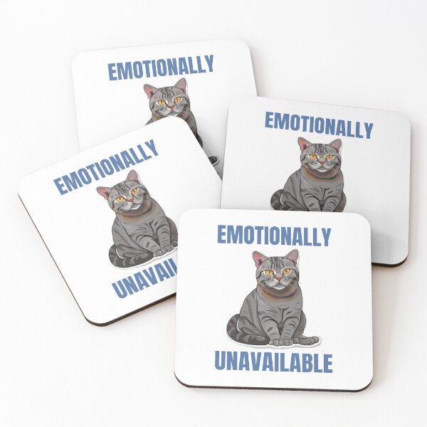 Item preview, Emotionally Unavailable Grey Tabby Cat Humor designed and sold by DreamDesignWear.