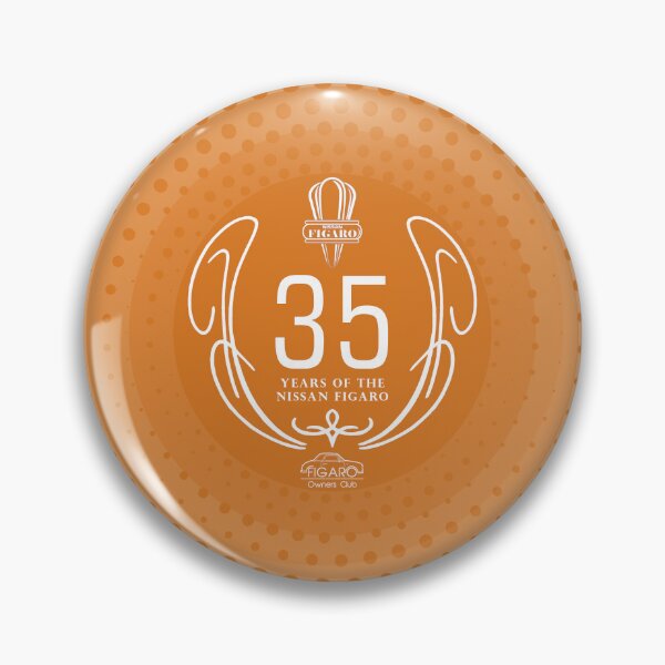 Item preview, Emblema del 35 aniversario del Nissan Figaro para una gran fiesta de cumpleaños. designed and sold by Figaro Owners Club.