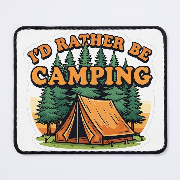 Item preview, Id Rather Be Camping Vintage Outdoors Tent designed and sold by Michaelragheb.