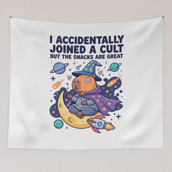 Item preview, I Accidentally Joined A Cult Space Capybara designed and sold by Owcomm.