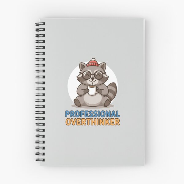 Item preview, Professional Overthinker Cute Raccoon Drinking Coffee designed and sold by Owcomm.