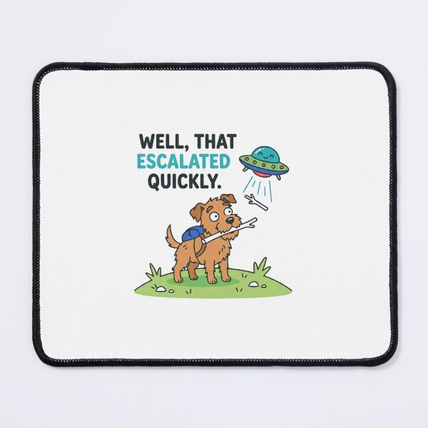 Item preview, Funny Dog Alien Encounter Vector Illustration designed and sold by Owcomm.
