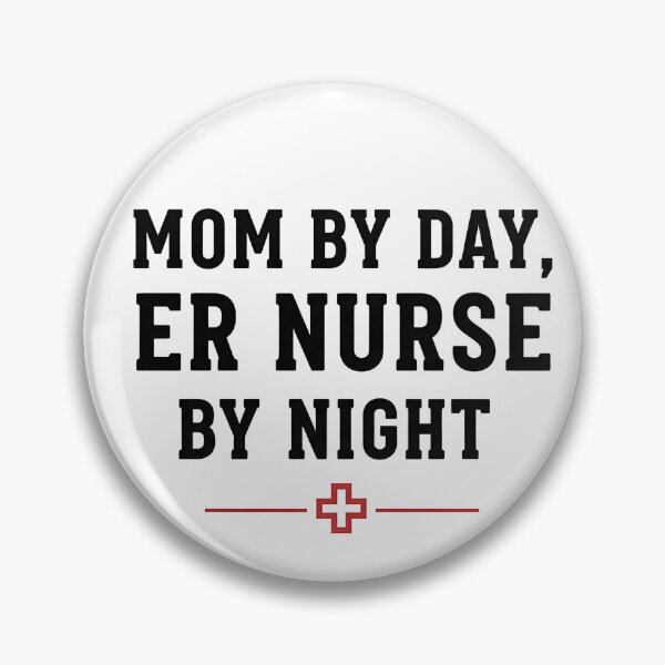 Item preview, Mom By Day ER Nurse By Night Medical Cross Emblem designed and sold by Michaelragheb.