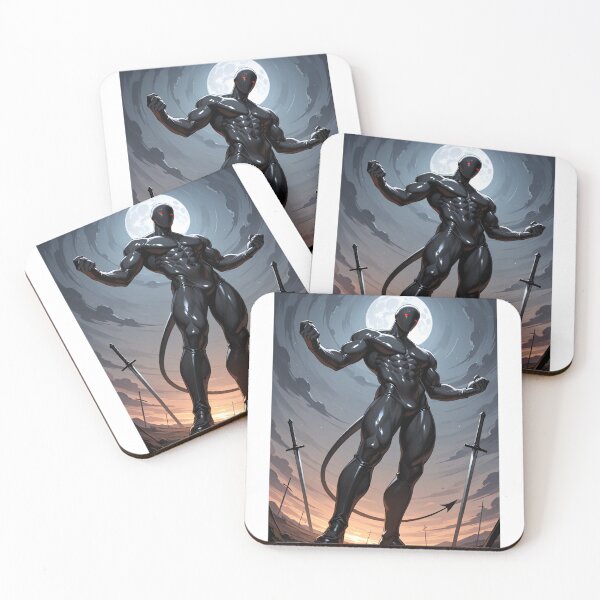 Item preview, Manga - Stylized Ninja Hero, Black Warrior under Stormy Full Moon designed and sold by AnimeShin.