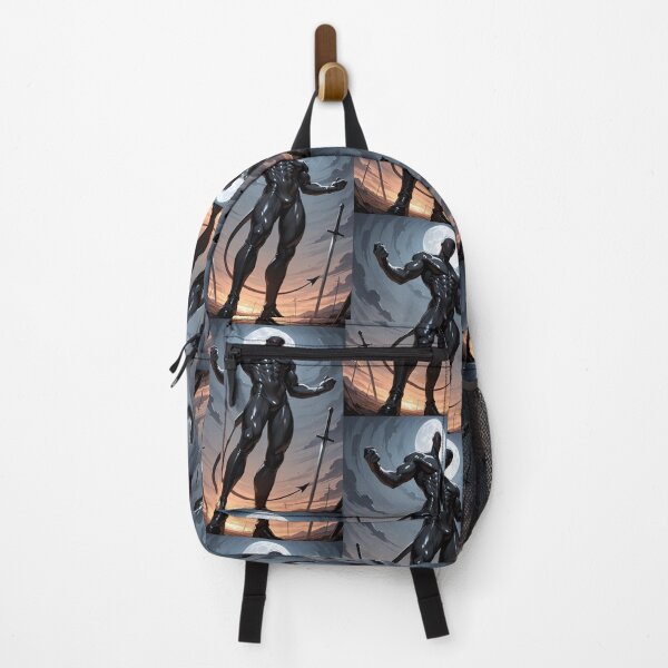 Item preview, Manga - Stylized Ninja Hero, Black Warrior under Stormy Full Moon designed and sold by AnimeShin.