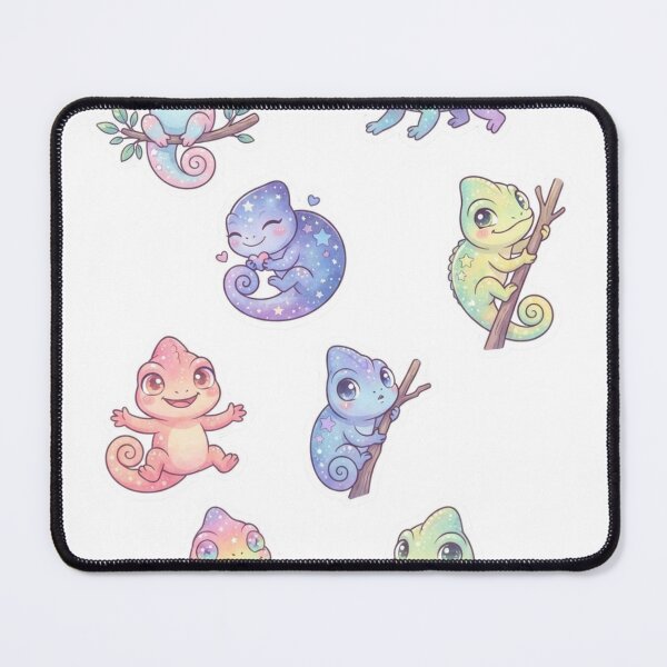 Item preview, Starry Pastel Chameleons - Kawaii Celestial Reptile Friends designed and sold by yanderedev.