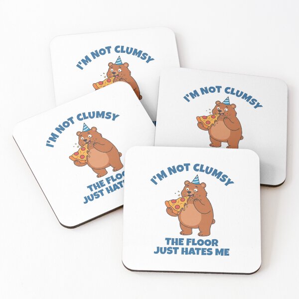 Item preview, Im Not Clumsy The Floor Hates Me Bear designed and sold by Owcomm.
