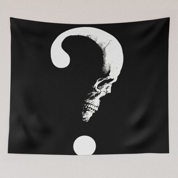 Item preview, Skull Question Mark Dark Philosophical Symbol Art designed and sold by DarkOriginArts.