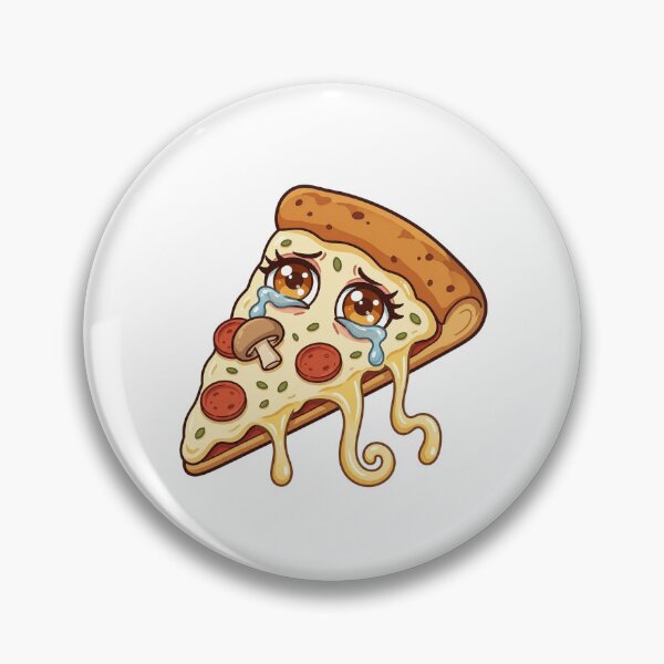 Item preview, Sad Crying Pizza Slice - Kawaii Food Sticker designed and sold by MoonSoul Studio.