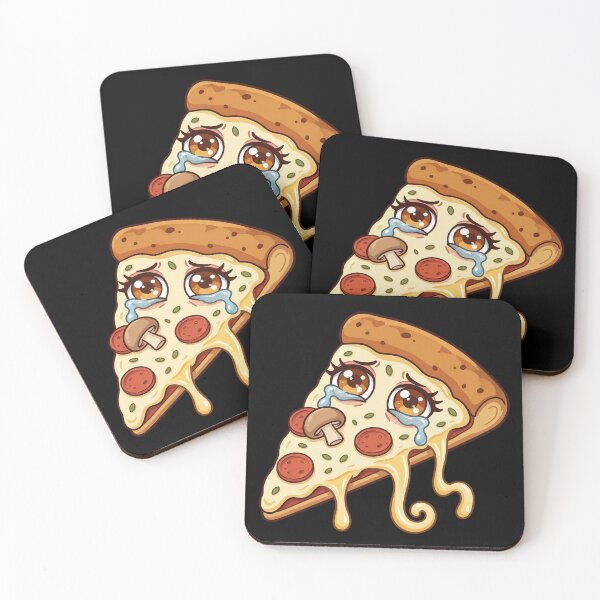 Item preview, Sad Crying Pizza Slice - Kawaii Food Sticker designed and sold by MoonSoul Studio.