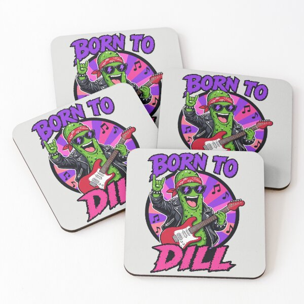 Item preview, Born To Dill Funny Rock Star Pickle designed and sold by DigitalGlade.