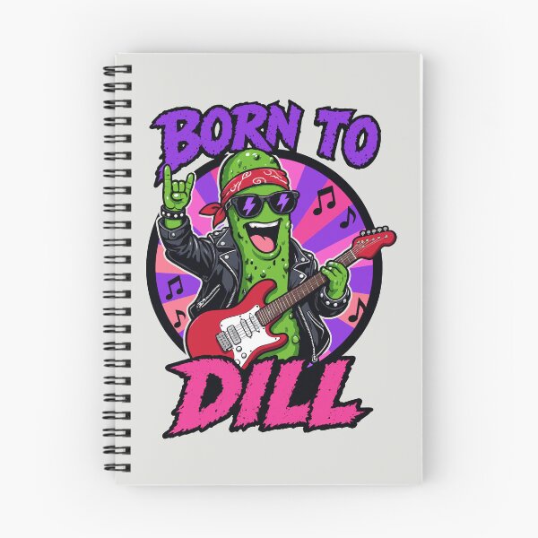 Item preview, Born To Dill Funny Rock Star Pickle designed and sold by DigitalGlade.