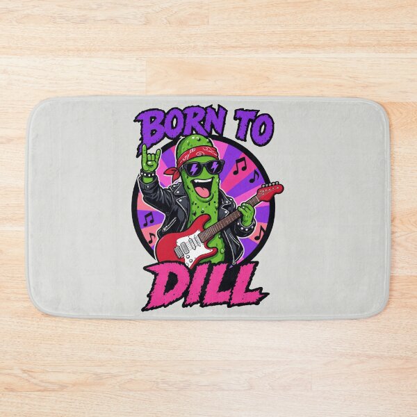 Item preview, Born To Dill Funny Rock Star Pickle designed and sold by DigitalGlade.