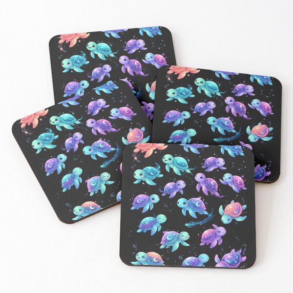 Item preview, Starry Night Sea Turtles - Cute Glowing Pastel Space Animals designed and sold by yanderedev.