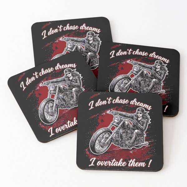 Item preview, I don't chase my dreams - I Overtake them , Lady biker designed and sold by TomVtX.