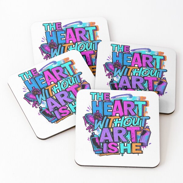Item preview, The Heart Without Art Is He Graffiti Typography | Street Art Aesthetic | Colorful Urban Graphic T-Shirt designed and sold by designbyuzi.