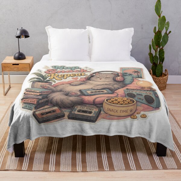 Item preview, Nap Snack Repeat Cute Cat Cozy Aesthetic designed and sold by olenapetol.
