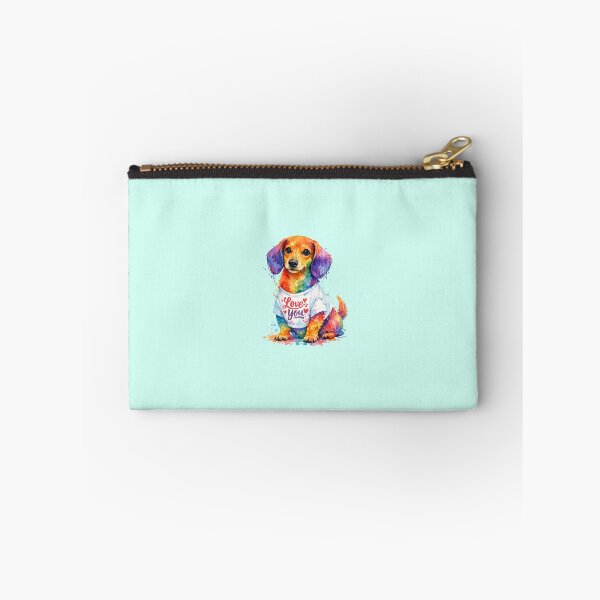 Item preview, A cute colorful watercolor style dachshund portrait designed and sold by lafataviola.