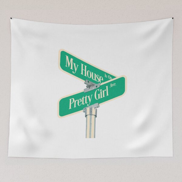 Item preview, Pretty Girl Ave Green Street Sign Art designed and sold by gringoods.