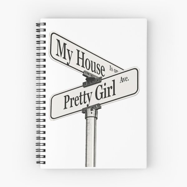 Item preview, Pretty Girl Ave Black White Sign Art designed and sold by gringoods.