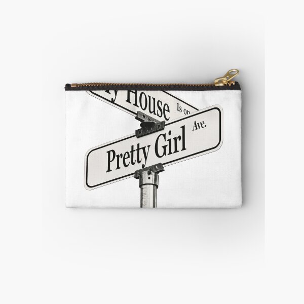 Item preview, Pretty Girl Ave Black White Sign Art designed and sold by gringoods.