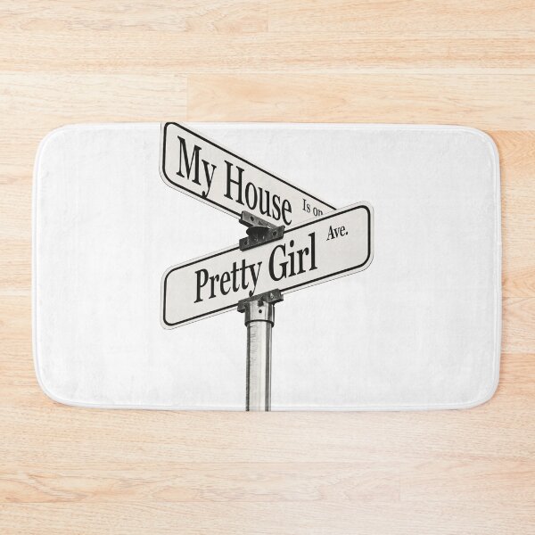 Item preview, Pretty Girl Ave Black White Sign Art designed and sold by gringoods.