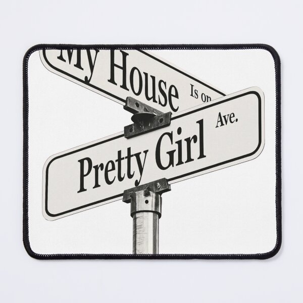 Item preview, Pretty Girl Ave Black White Sign Art designed and sold by gringoods.