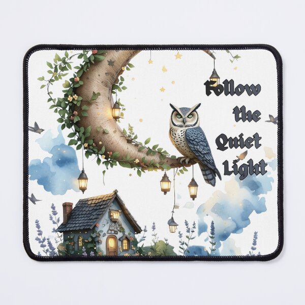 Item preview, Moonlit Owl Cottagecore Watercolor | Celestial Woodland Wall Art designed and sold by Crimsonstudio82.