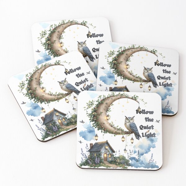 Item preview, Moonlit Owl Cottagecore Watercolor | Celestial Woodland Wall Art designed and sold by Crimsonstudio82.