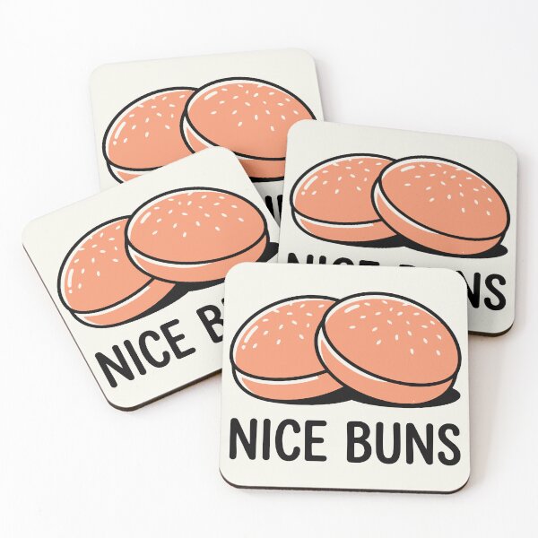 Item preview, Nice Buns Funny Burger Bun Food Pun designed and sold by Amir Faysal.
