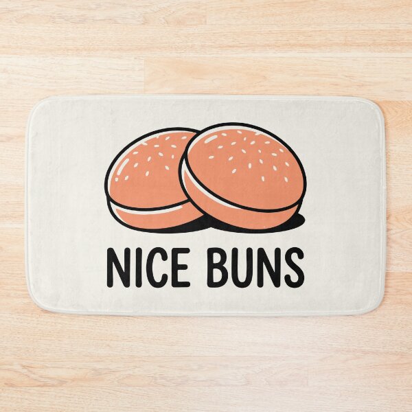 Item preview, Nice Buns Funny Burger Bun Food Pun designed and sold by Amir Faysal.