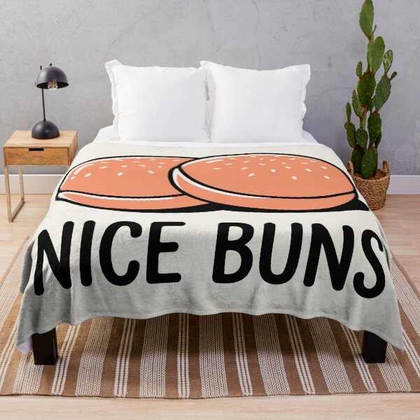 Item preview, Nice Buns Funny Burger Bun Food Pun designed and sold by Amir Faysal.