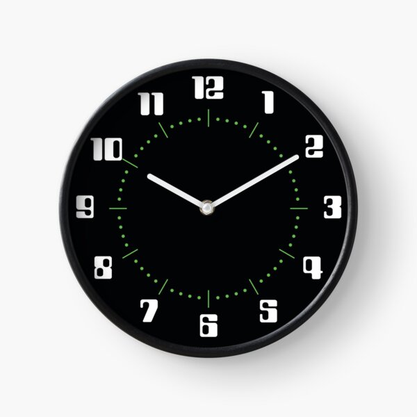 SPACE 1999 CLOCK TYPE 6 : COUNTDOWN FONT WHITE ON BLACK Clock