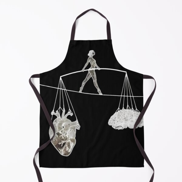 Item preview, Heart Brain Balance Tightrope Walker Surreal Anatomy Art designed and sold by DarkOriginArts.