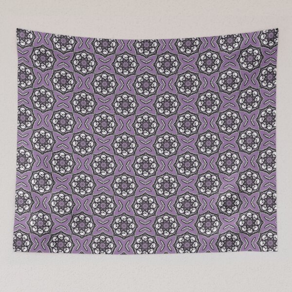 Item preview, Skulled Tile - Pale Purple designed and sold by Moonlit Datura.