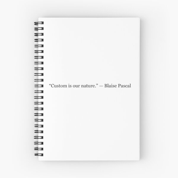 Item preview, Blaise Pascal "Custom Is Our Nature" Quote | Philosophy Typography | French Philosopher Gift designed and sold by The Prose Atelier.