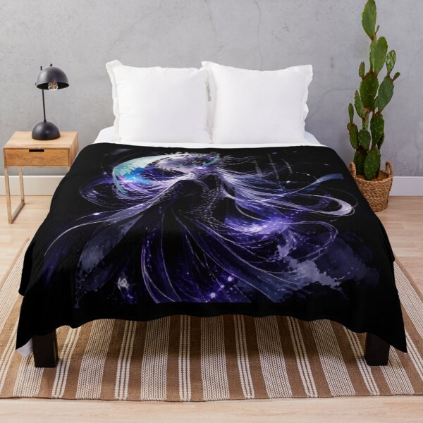 Artikelvorschau, Celestial Moon Goddess Fantasy Art – Cosmic Purple Magic Illustration entworfen und verkauft von DervoTeck2767.