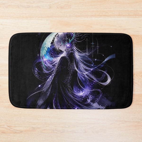 Artikelvorschau, Celestial Moon Goddess Fantasy Art – Cosmic Purple Magic Illustration entworfen und verkauft von DervoTeck2767.