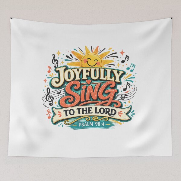 Item preview, Joyfully Sing to the Lord Psalm 98:4 Christian Worship Praise Design designed and sold by SoulThread Studio.